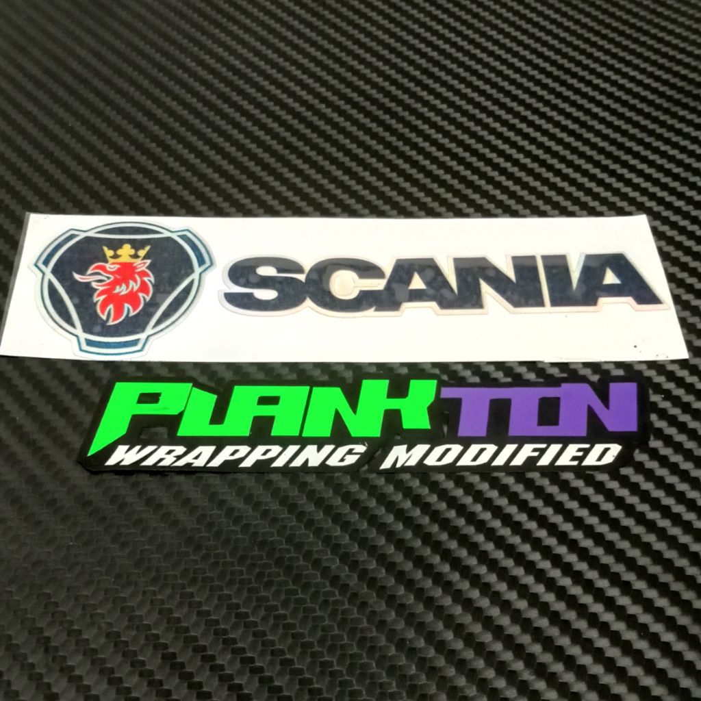 

sticker print cut uv logo scania