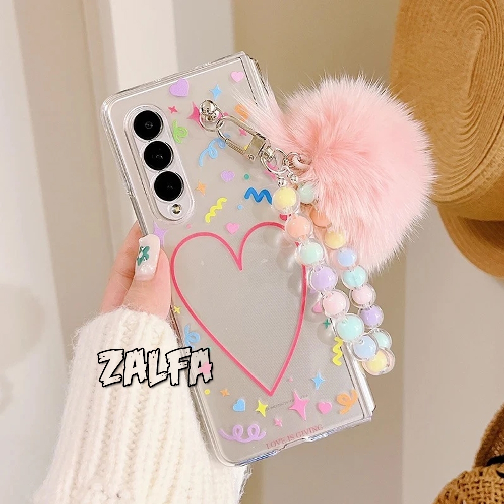 Case Tali Love Pom Pom For Oppo A6 PRO A5i A5X A5 PRO A3 PRO A3X A60 A18 A38 A78 A77s A17 A16 A15 A1