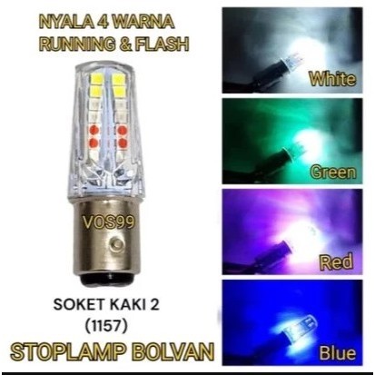 Bohlam stop lampu stoplamp Led Bolvan AC DC Running 12volt Universal 1pcs