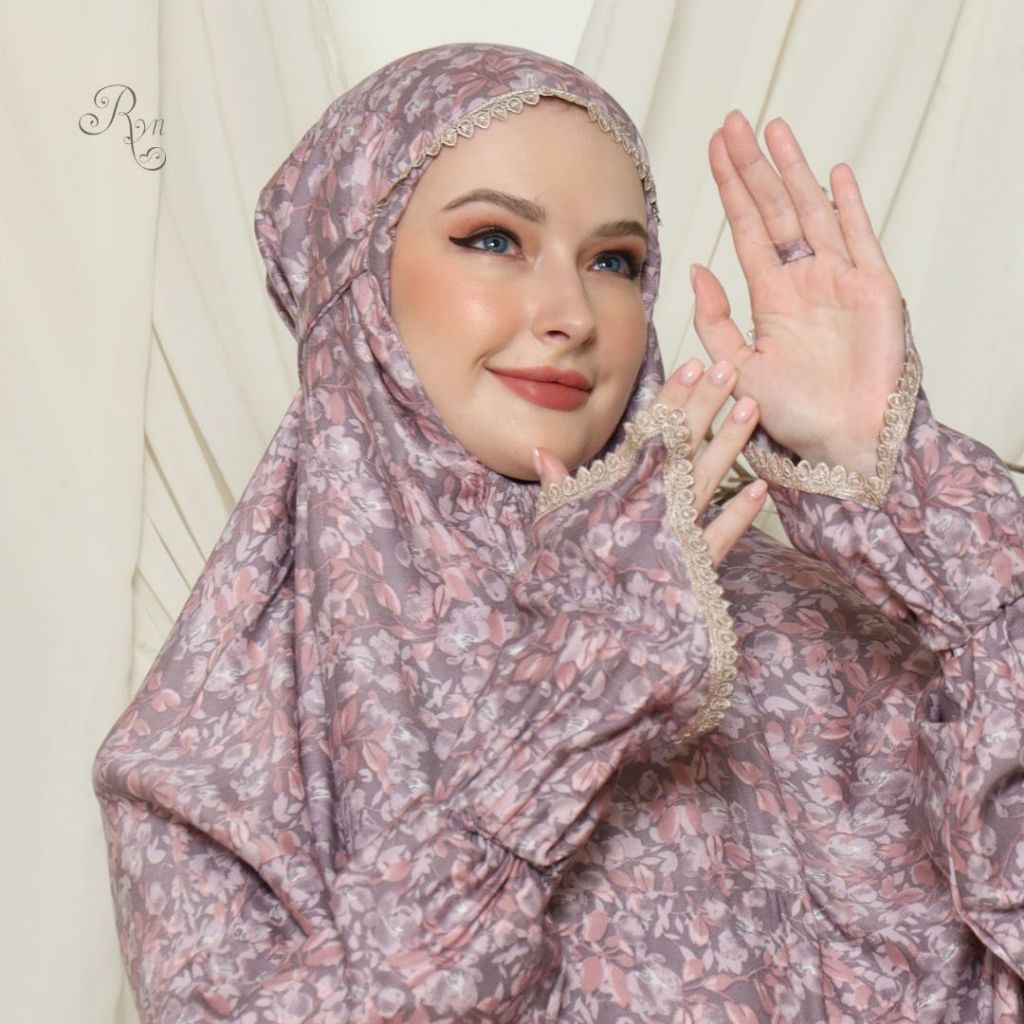 Mukena Terusan Rayon Jumbo Premium Mukena RYN Rayyan Ori Original 100% Mukena Travel Dewasa Bahan Ra