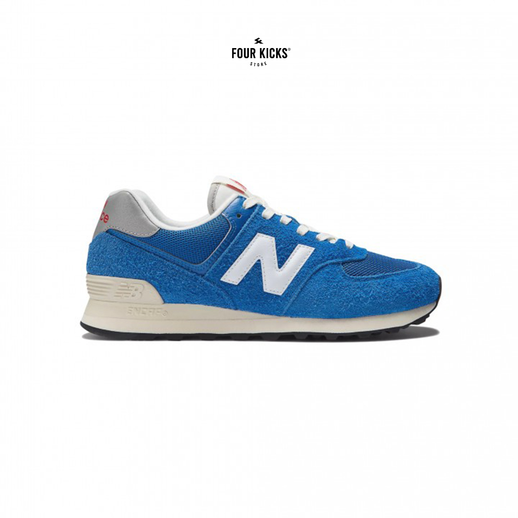 New Balance Blue 574 White Silver Mens U574WL2 - 100% ORIGINAL RESMI