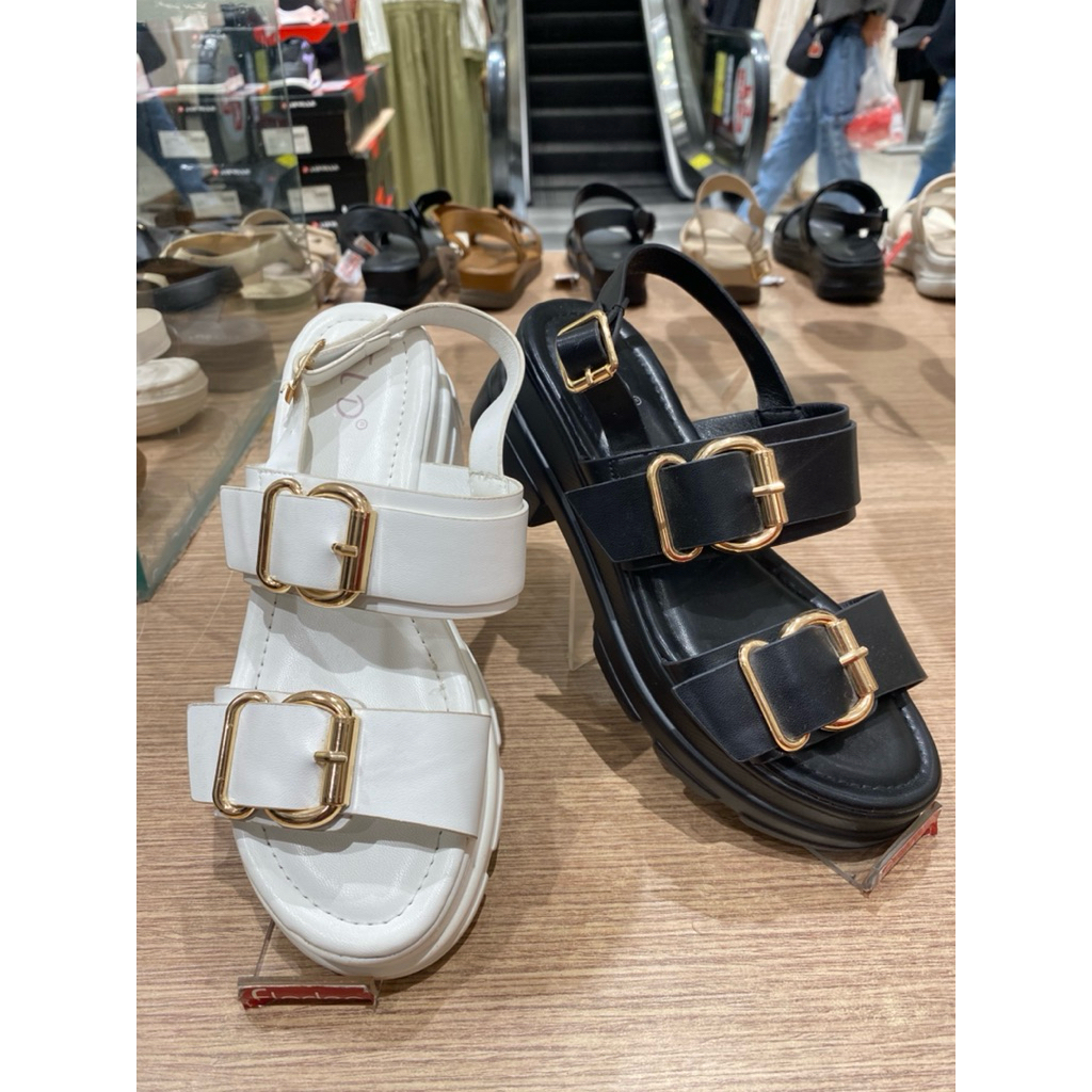 FLD SEPATU SANDAL TALI WANITA MODEL STRAP HAK 3CM SUPER RINGAN BY MATAHARI (36-40)