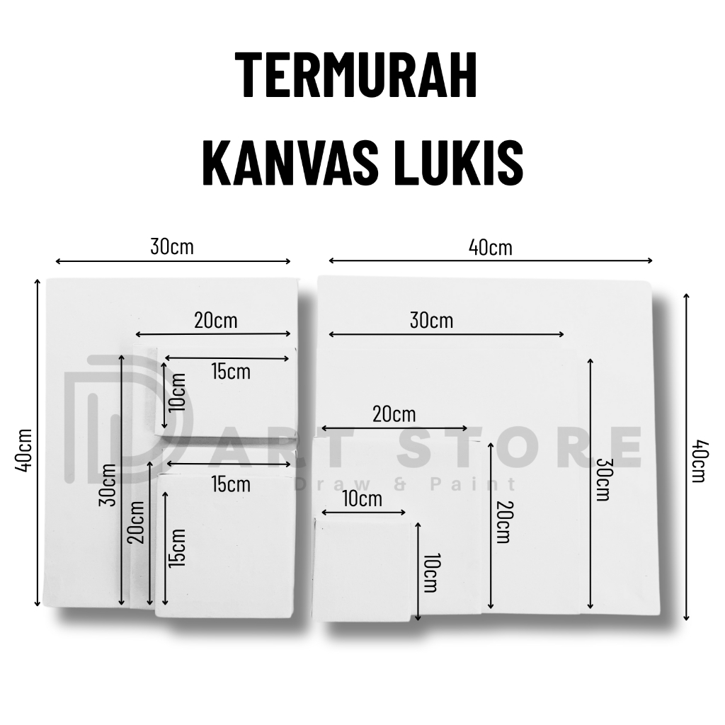 

TERMURAH kanvas lukis / kanvas murah / kanvas putih / kain mewarnai / alat melukis / spanram kayu / bahan premium