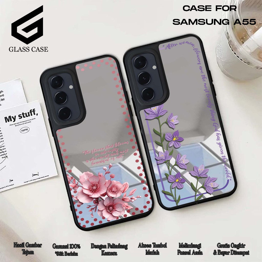 MIRROR SAMSUNG A55 SOFTCASE KACA FULL COVER CASING CERMIN SAMSUNG A55 ( KOCAN 21 - 22 ) - CASING HP 