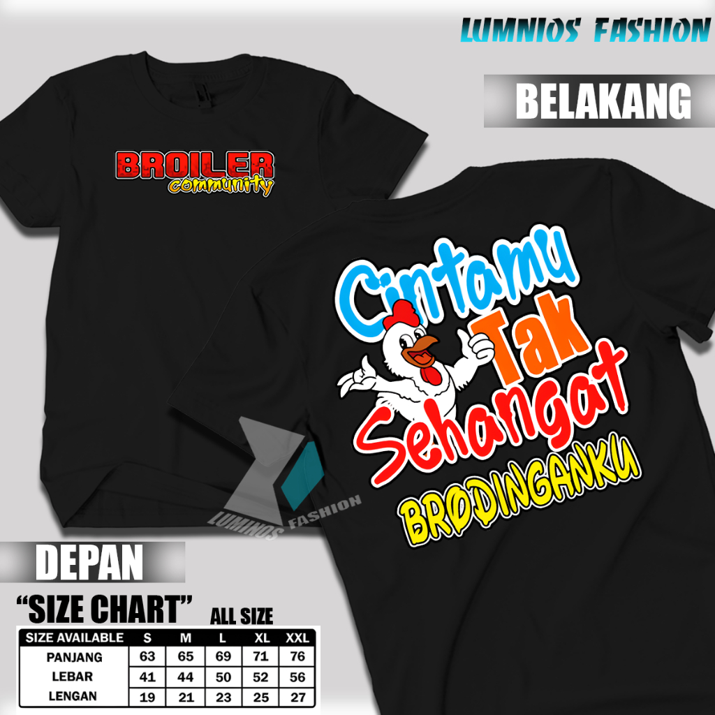 KAOS AYAM BROILER COMMUNITY - KAOS PEJUANG FCR BROILER COMMUNITY - KAOS ABK - KAOS ANAK BUAH KANDANG