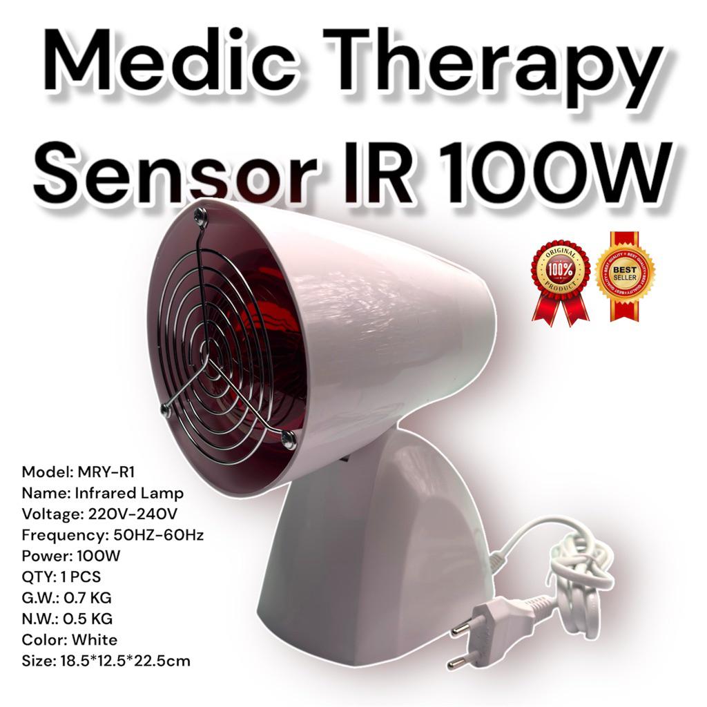 Lampu Sensor IR Medic 100W: Lampu infrared medic alat fisioterapi lengkap satu set bukan philips, Ha