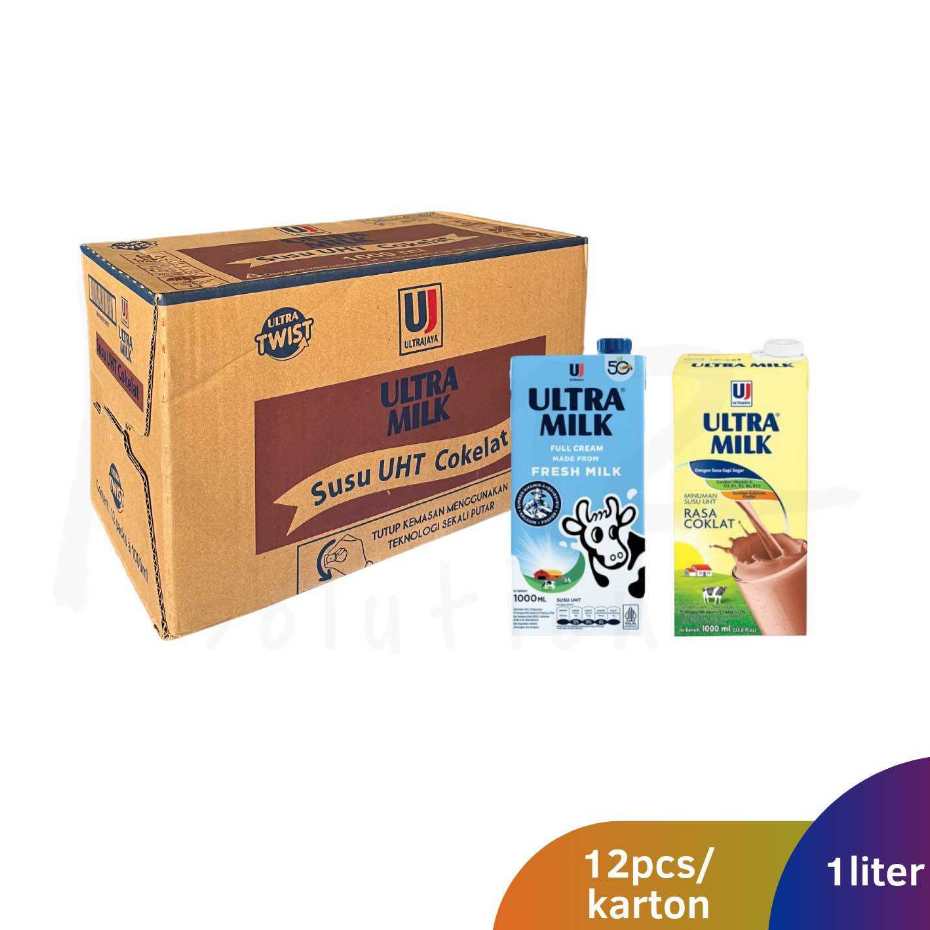 

Susu ULTRA MILK 1000ml / 1 liter / 1 L (Kemasan Karton=12Pcs) GO-SEND / Shopee Instant / Grab