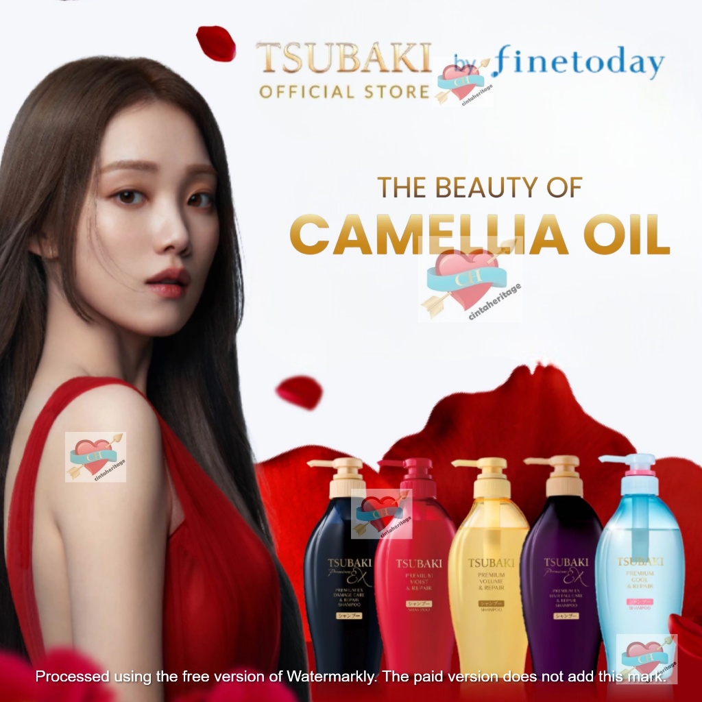 ©HERITAGE© TSUBAKI Premium Shampoo Series 450 ml - Camellia Oil Force Formula | Shampo | Sampo
