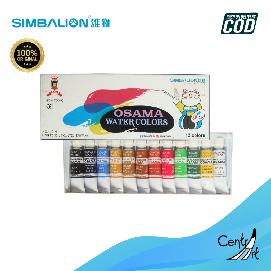 

Simbalion Osama Water Colors 12 Warna