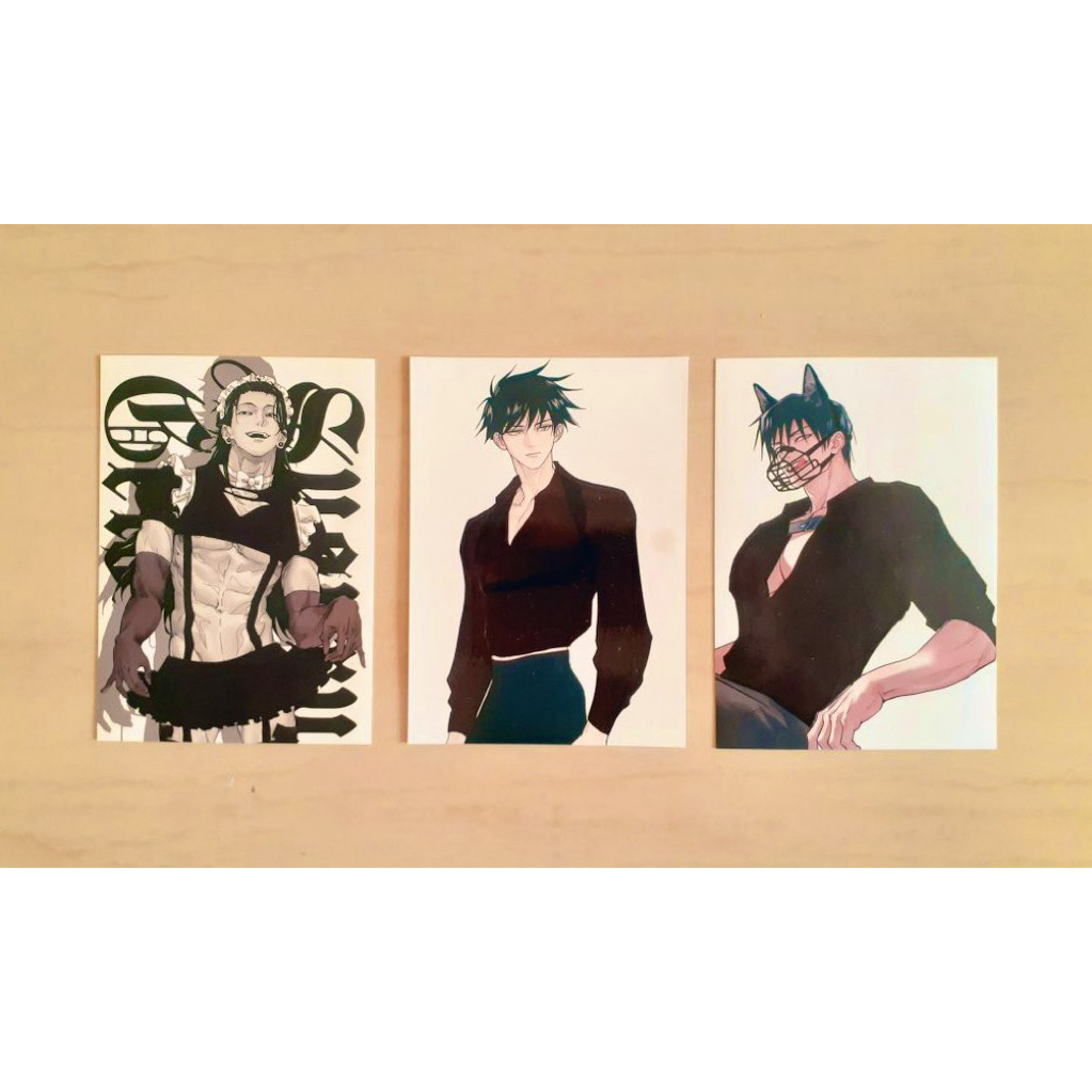 MAGIC THERMAL HEAT SENSITIVE PANAS POSTCARD ART PRINT JUJUTSU KAISEN JJK TOJI MEGUMI & GETO