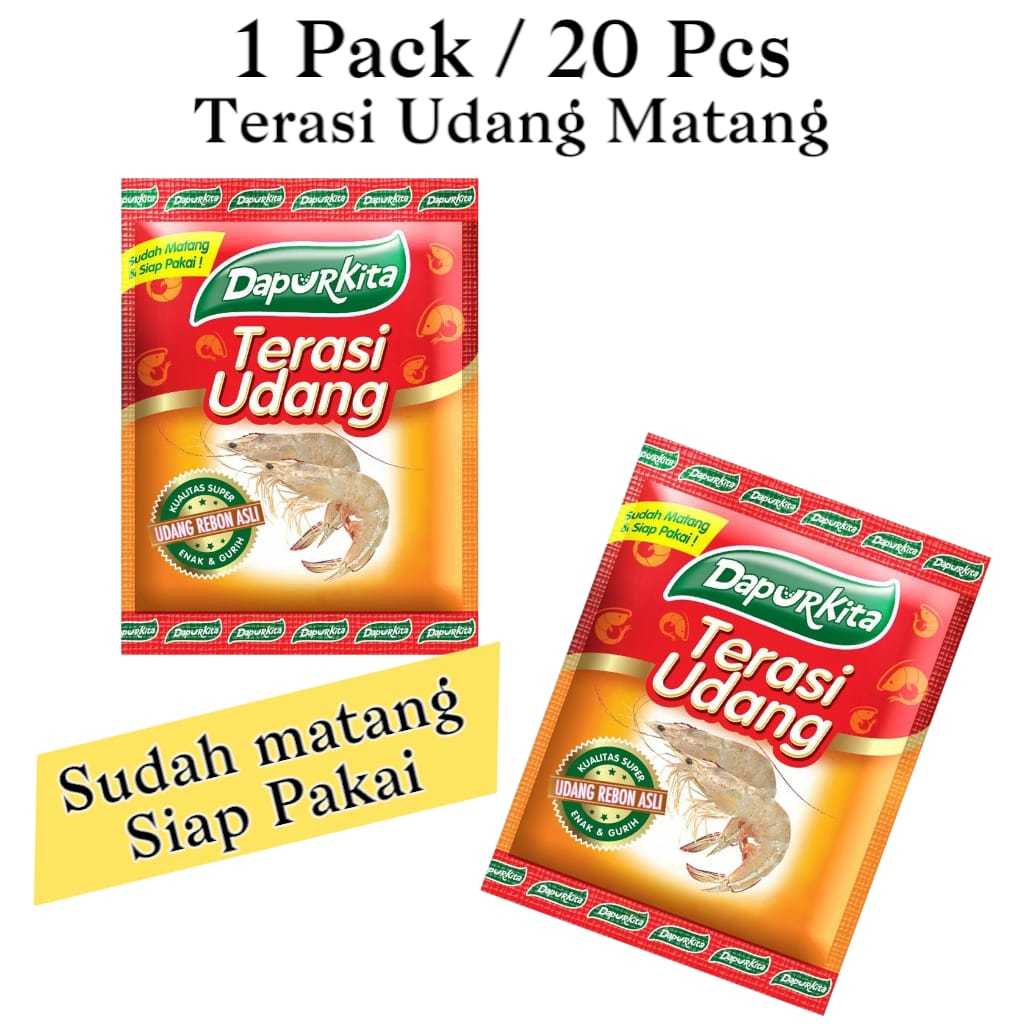 

1 Pack ISI 20 PCS Terasi Udang Matang Siap Saji Trasi Matang Bumbu Dapur