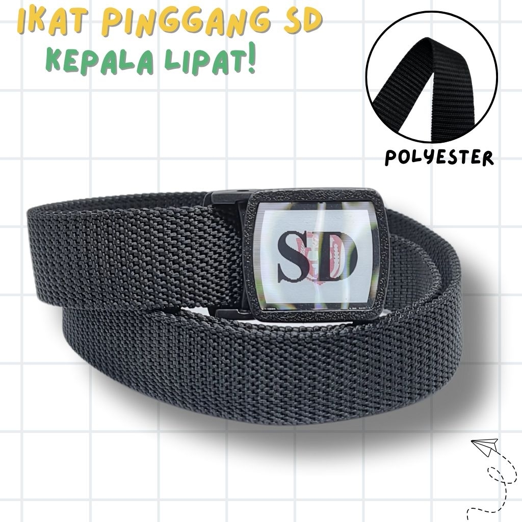 Ikat Pinggang Sekolah / Gesper SD Ban Pinggang Sekolah Polyester Kepala Lipat