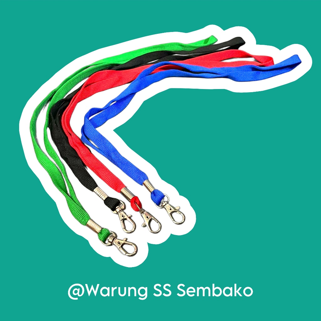 

Tali ID Card Bahan Tali Sepatu Model Kait Besi 1 m 1 pcs