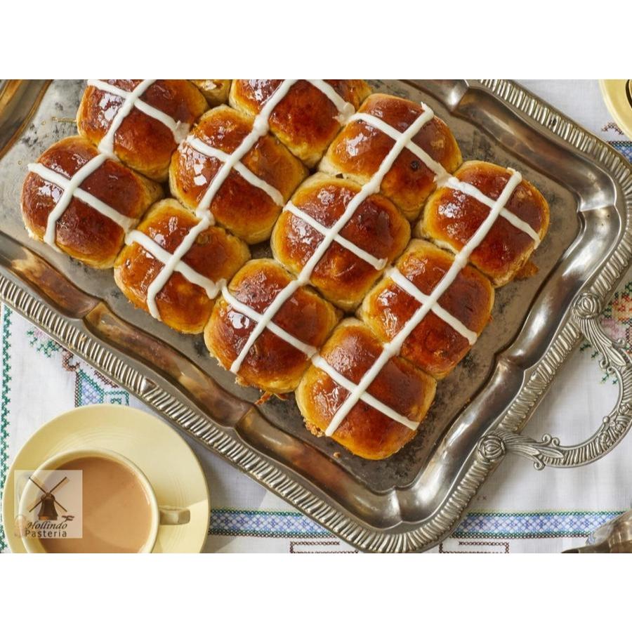 

Apricot Glazed Hot Cross Buns - pack of 6 or 10