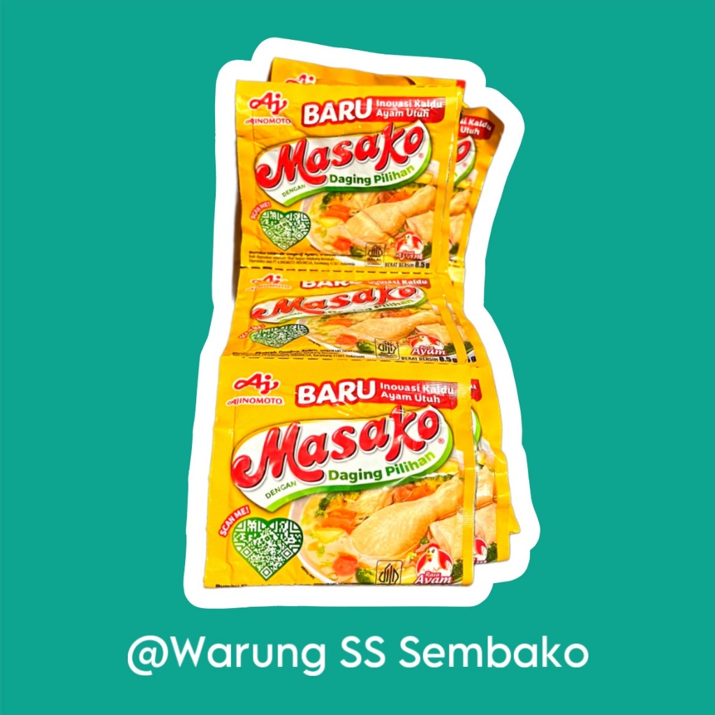 

Masako Ajinomoto Rasa Ayam 1 renceng isi 12 sachet