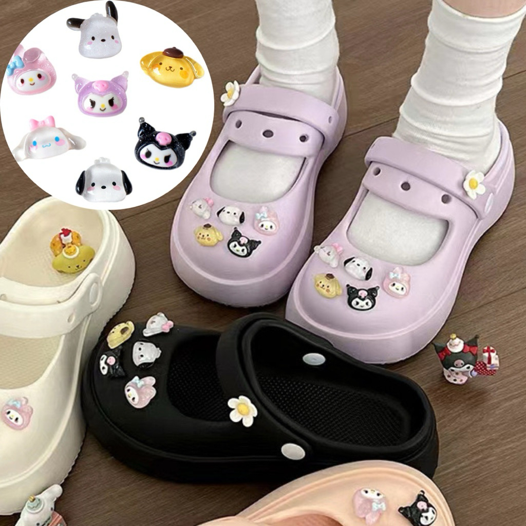 Jibbitz Pin Sandal Crocs Baim Aksesoris Karakter Kepala Sanrio Lucu