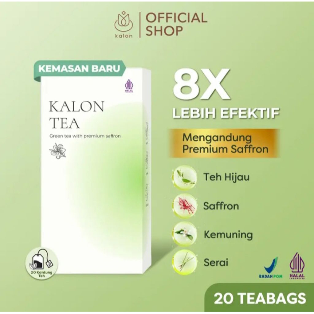 

Ready Kalon Teh hijau Saffron Premium Green Tea Minuman Kalon Tea Herbal