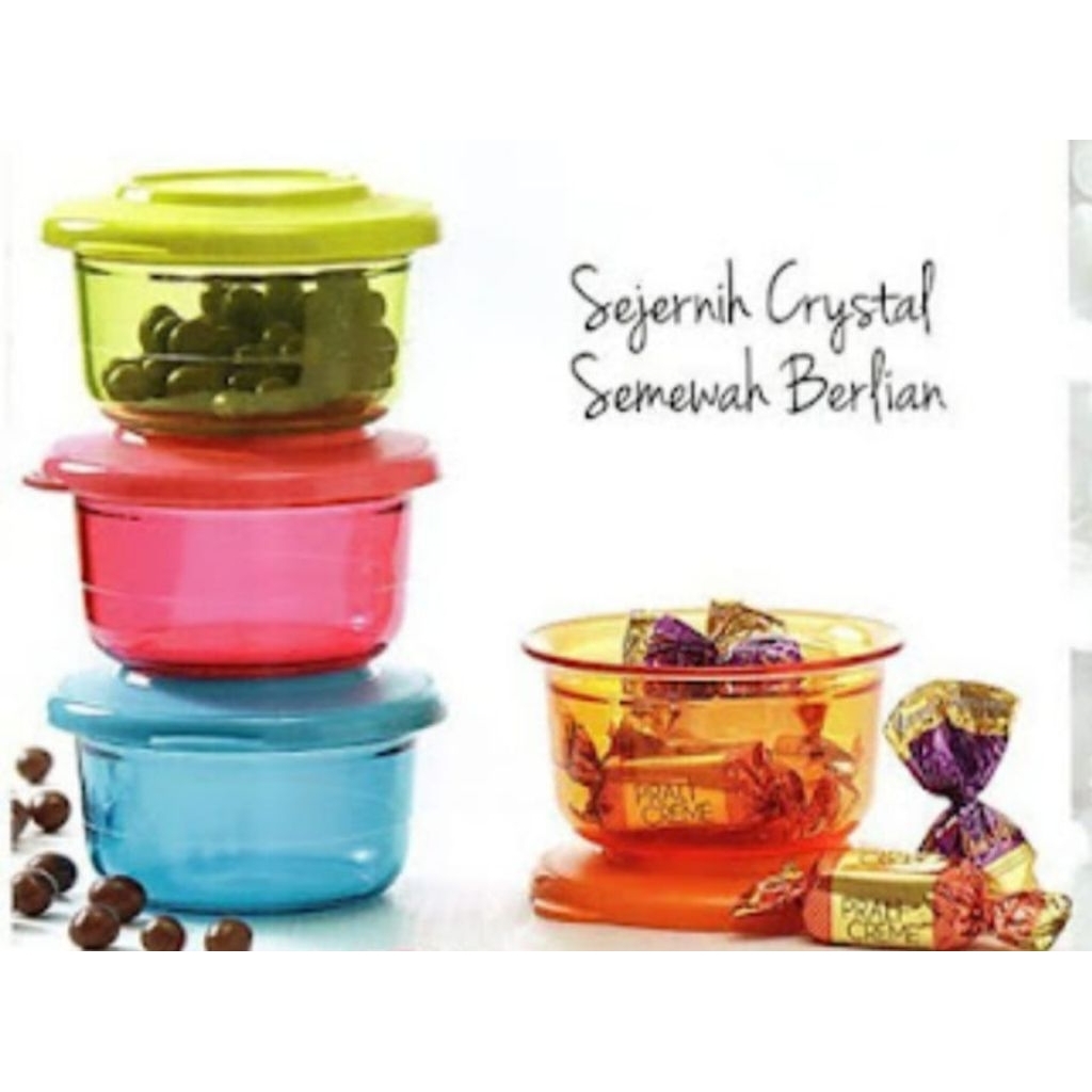wadah kecil Tupperware crystal candy