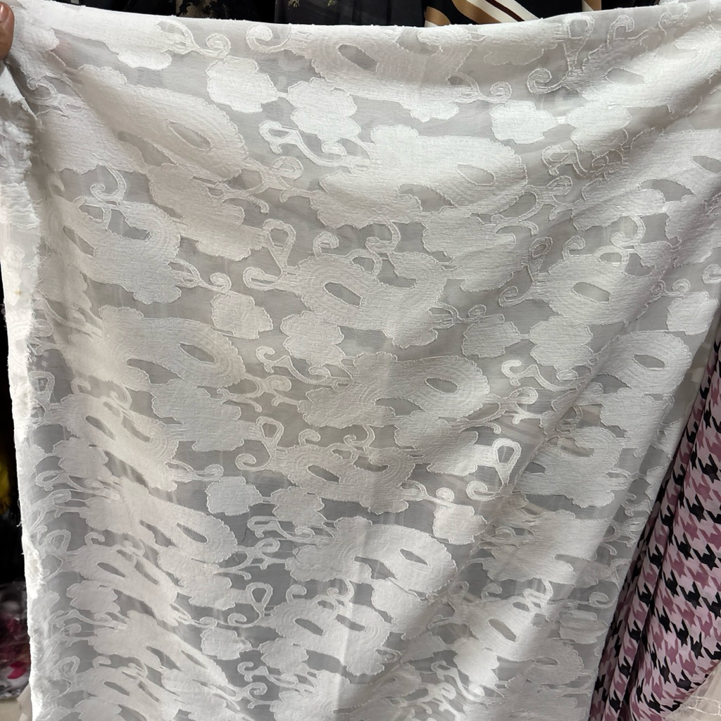 Kain Ceruty Uragiri Motif Bunga Polos/Jatuh – kain rubiah Bahan Gamis Hijab