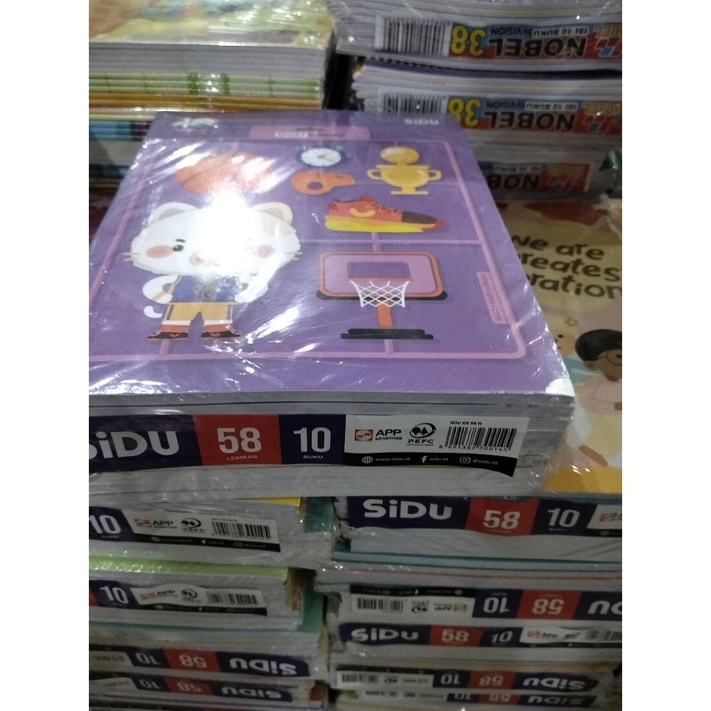 

Buku tulis sidu 58 lembar isi 10 pcs motif lucu