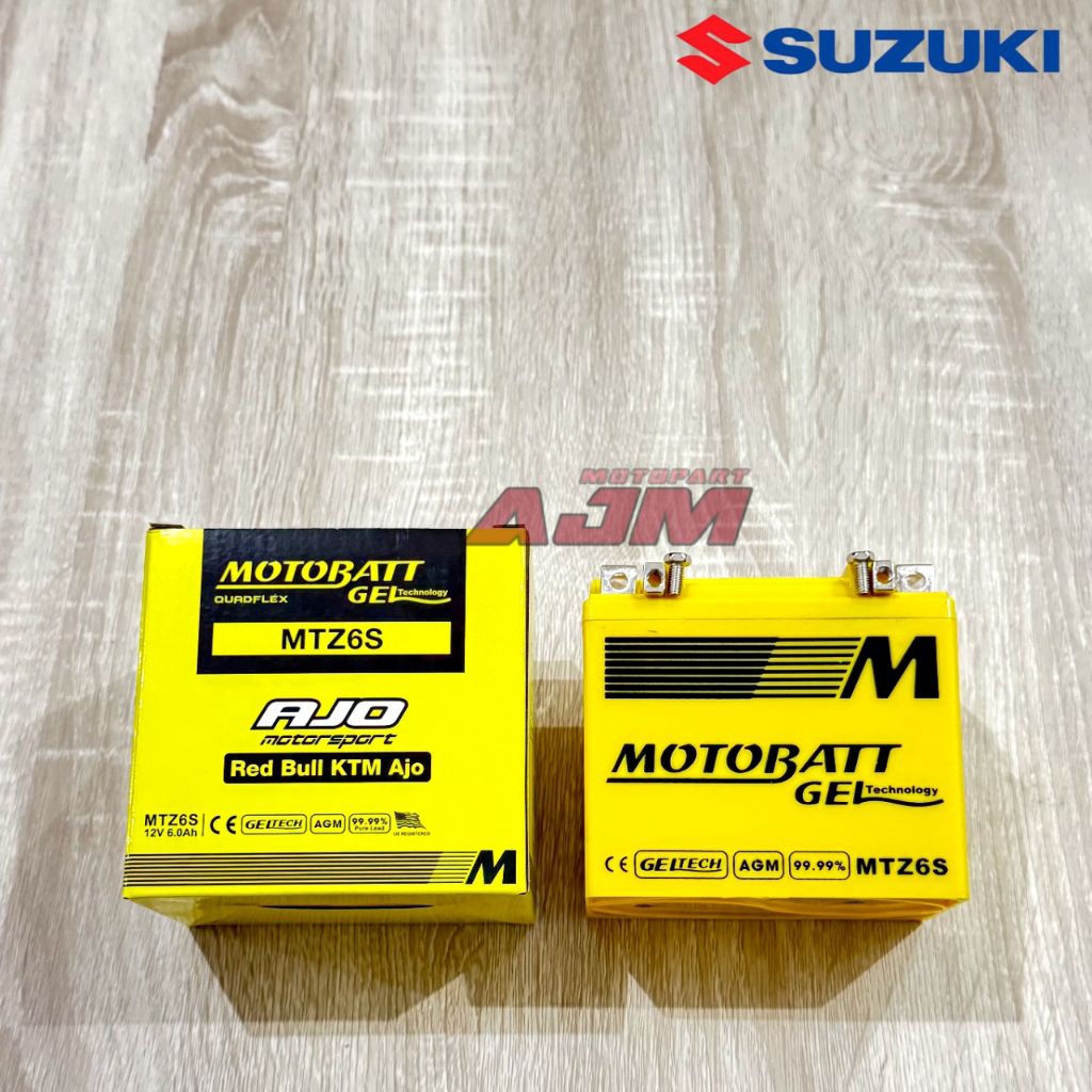 AKI MOTOBATT GEL MTZ6S AKI KERING SATRIA FU KARBU/SATRIA FU INJEKSI/GSX 150/BANDIT 150 ORIGINAL MOTO