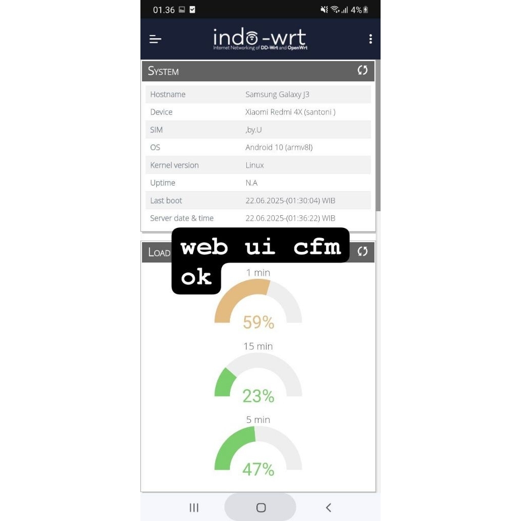 redmi 4x 2/16 cfm oke