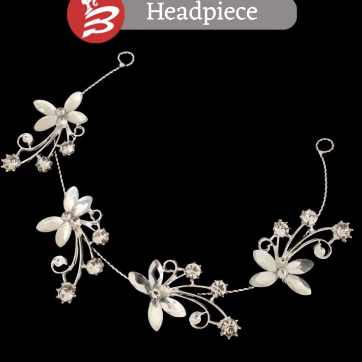 Baru BDT  Hiasan Rambut Kawat Lentur Mewah Elegan  Aksesoris Headpiece Kepala Hijab Pesta Wisuda