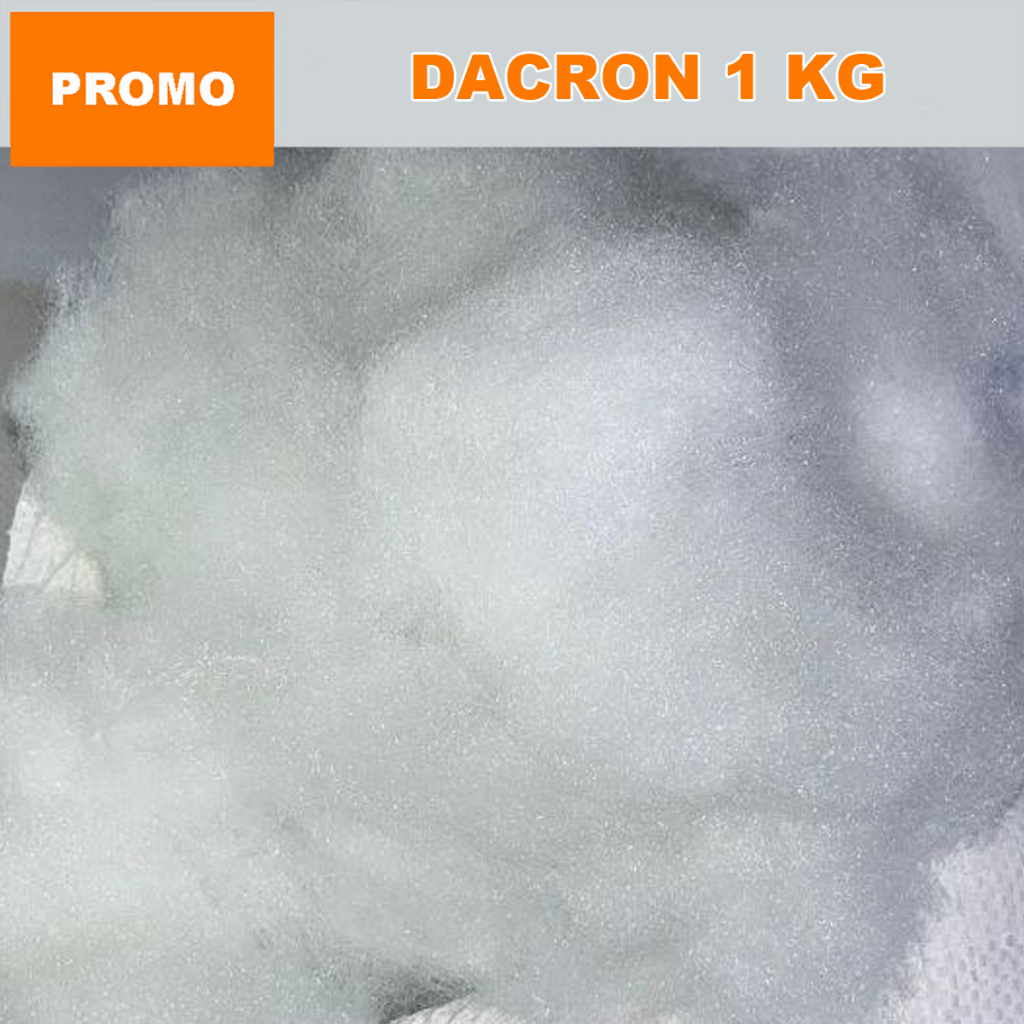 (COD) Dakron Dacron 1kg Asli Silikon Silicone Grade A 1 Kg Kiloan Murah Isi Bantal Guling Boneka