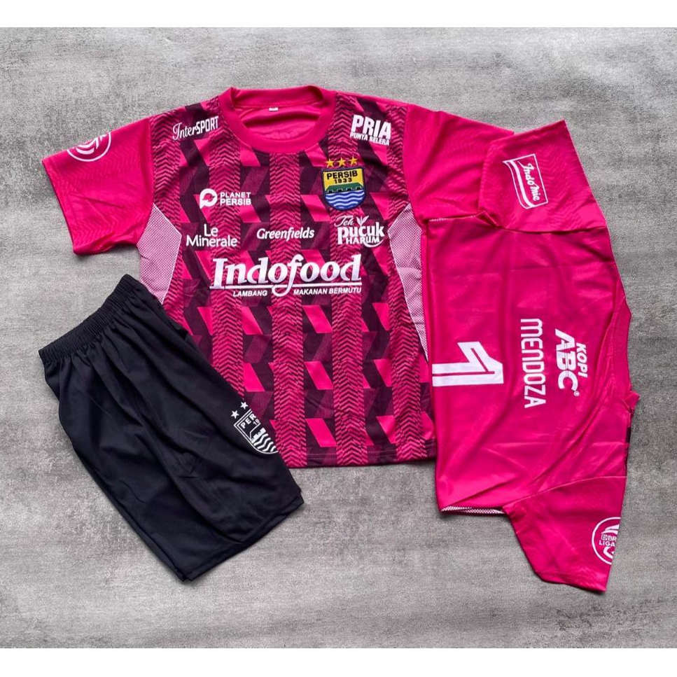 Setelan Baju Bola Persib Kiper Anak Laki / Set Bola Jersey Persib Anak Usia 1 tahun sampai 15 Tahun