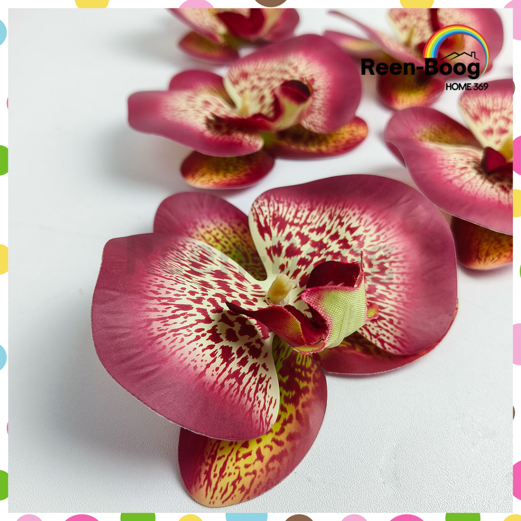 Kuntum Anggrek | Kuntum Anggrek Bulan Jumbo Latex Real Touch | Bunga Anggrek Tiruan Premium Murah | 