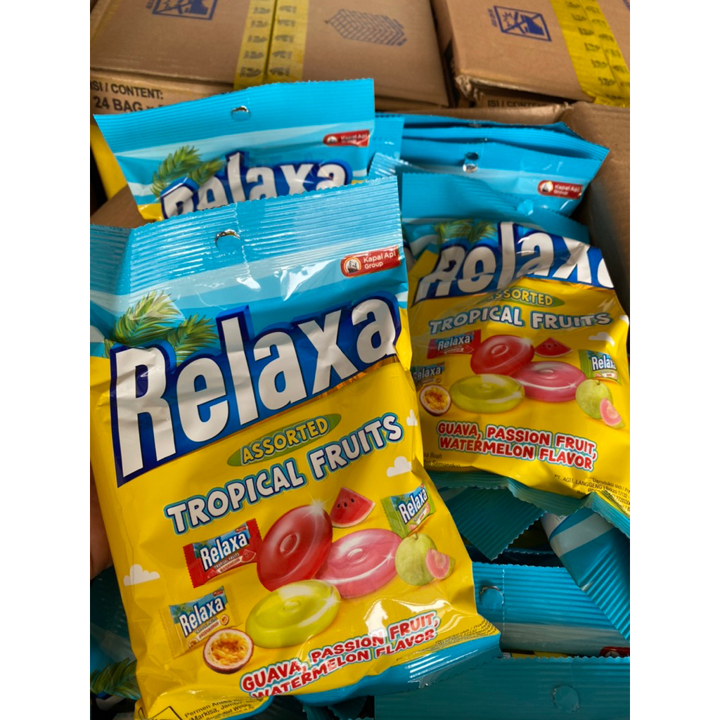 

PERMEN RELAXA ASSORTED 1 DUS ISI 24 BAG(isi 50 pcs)