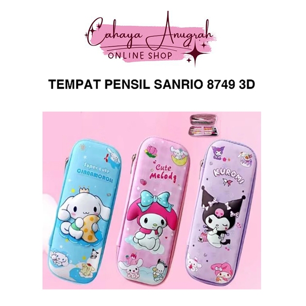 

Tempat Pensil Anak 8749 Motif My Melody Cinnamoroll Kuromi Hardcase Pencil Case