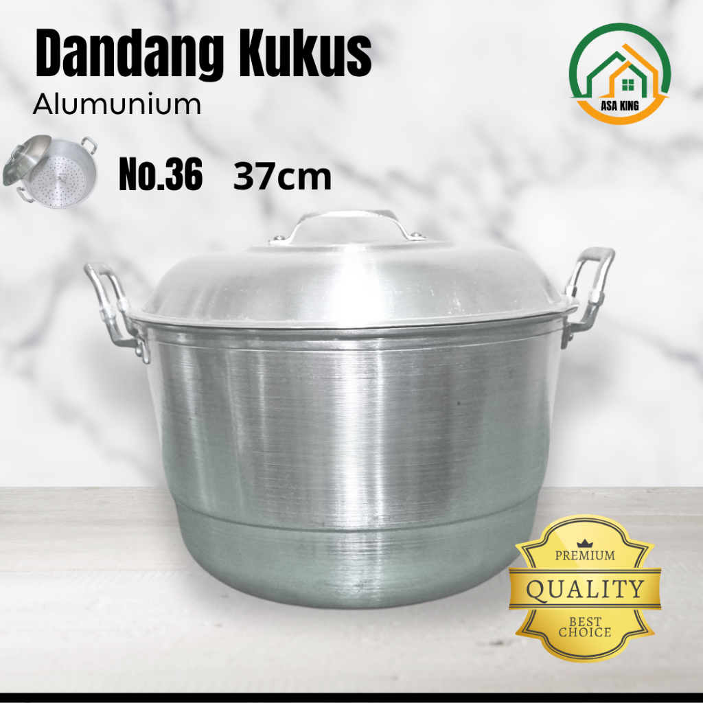 Panci Kukus no 36 37 cm Dandang langseng dengan Angsang Sarang Alumunium Tebal Kuat Asaking