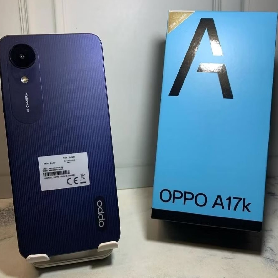 OPPO A17K 3/64 SECOND ORI BEKAS GARANSI RESMI