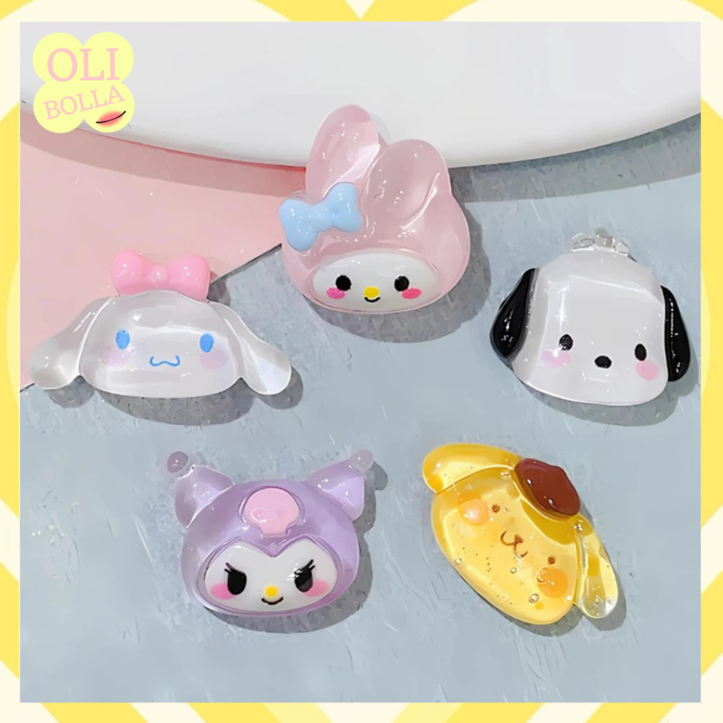 

Stiker 3D Resin Clay Motif Sanrio Bling Untuk DIY Dekor Gantungan Botol Minum Lucu