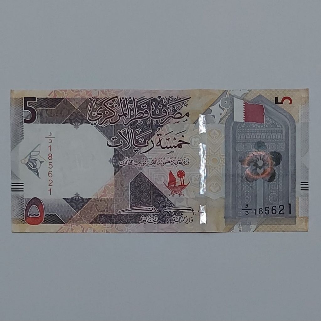 Riyal Qatar Uang Asing Pecahan 5 Riyal