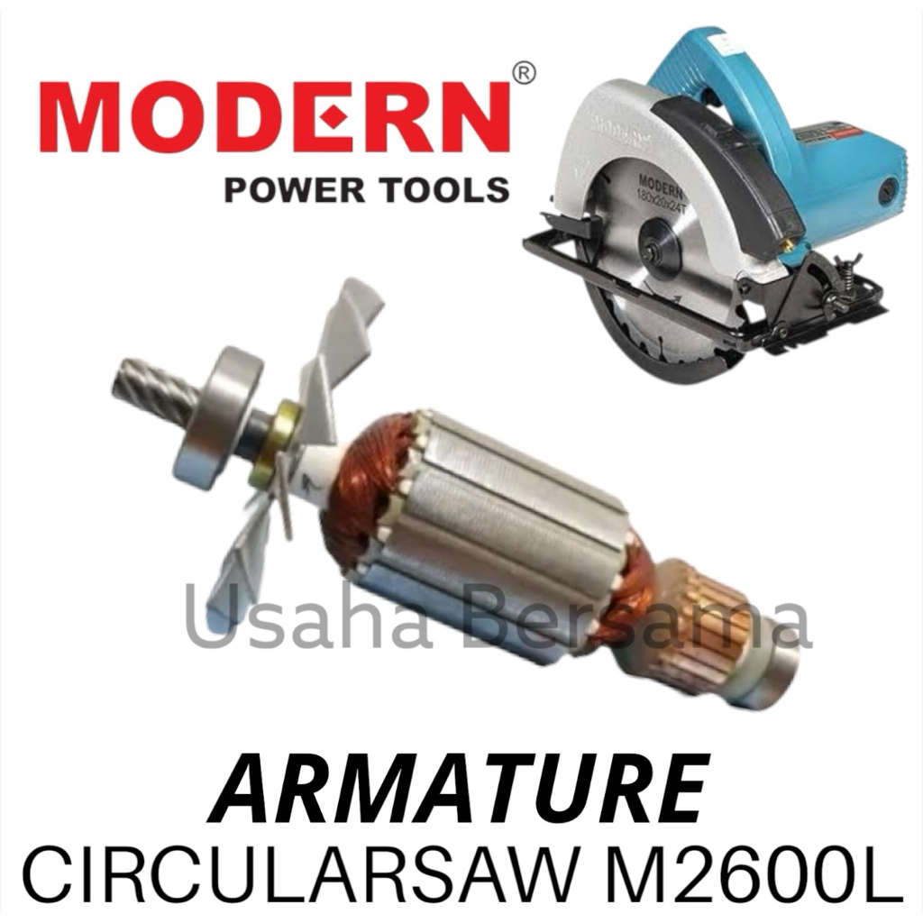 Sparepart Armature Modern Mesin Circular Saw M-2600 / Angker Dinamo Mesin Gergaji Kayu M2600 / Rotor