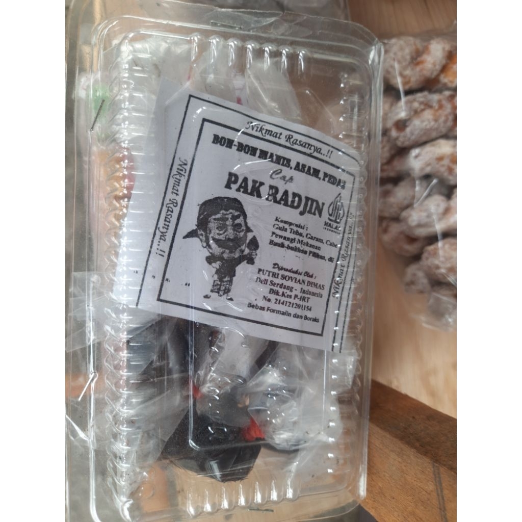 

bon bon manis asam pedas/asam jadul cap pak radjin