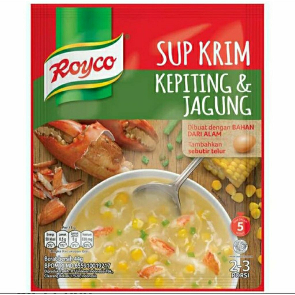 

TERMURAH - Royco Sup Krim Instan Kepiting Jagung 44 g