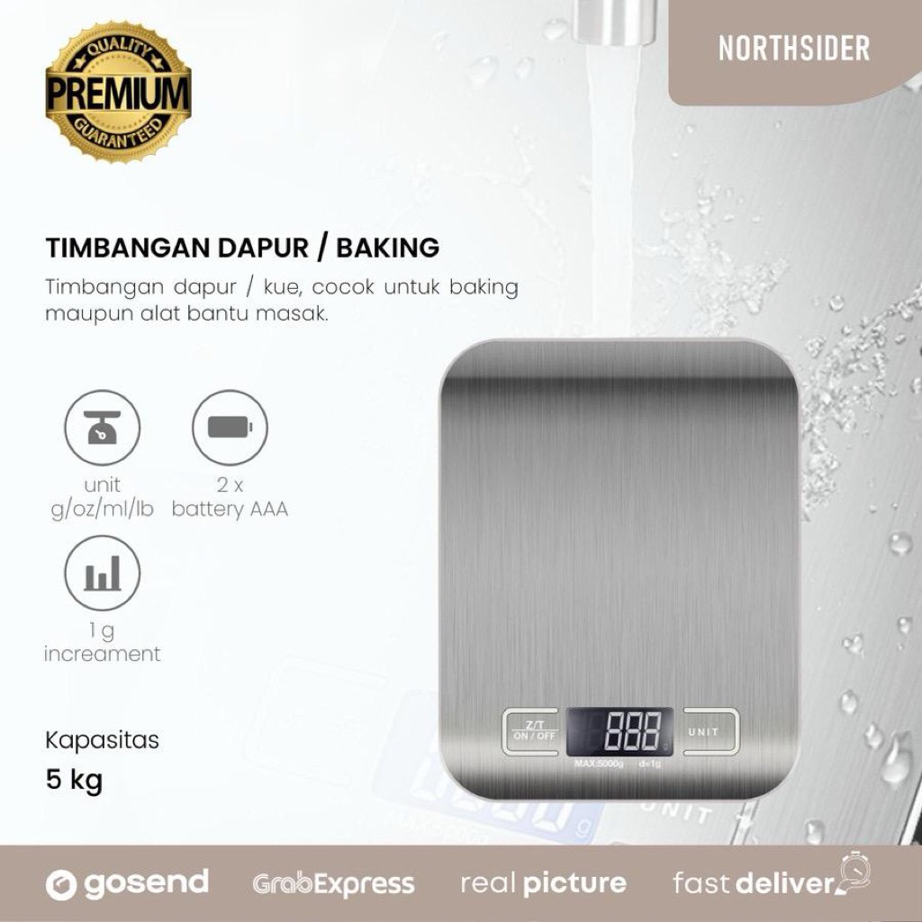 Timbangan kue dapur digital 5kg | baking roti masak timbangan tepung roti timbangan adonan kue timba