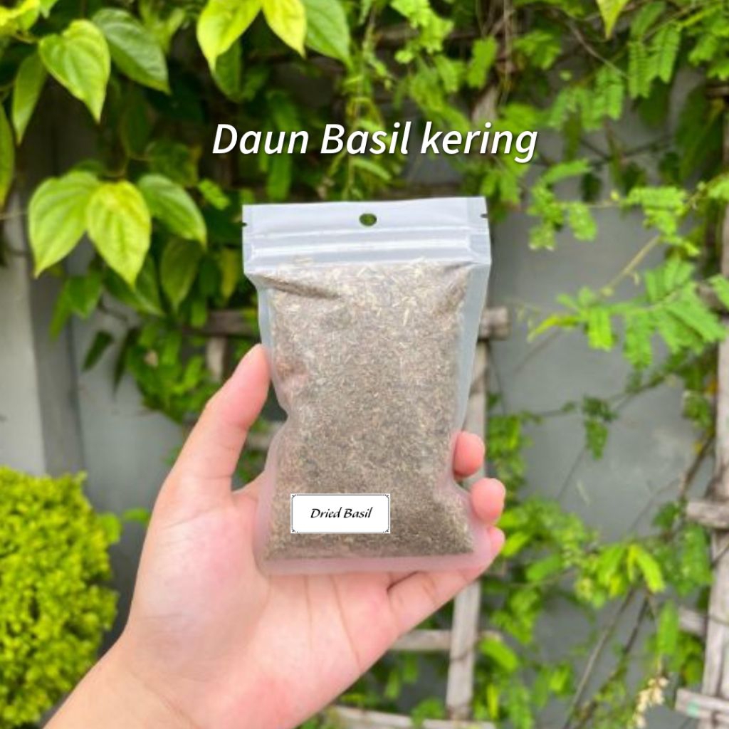 

DAUN BASIL KERING /DRIED BASIL/REMPAH ITALI KEMASAN EKONOMIS/REMPAH INSTAN