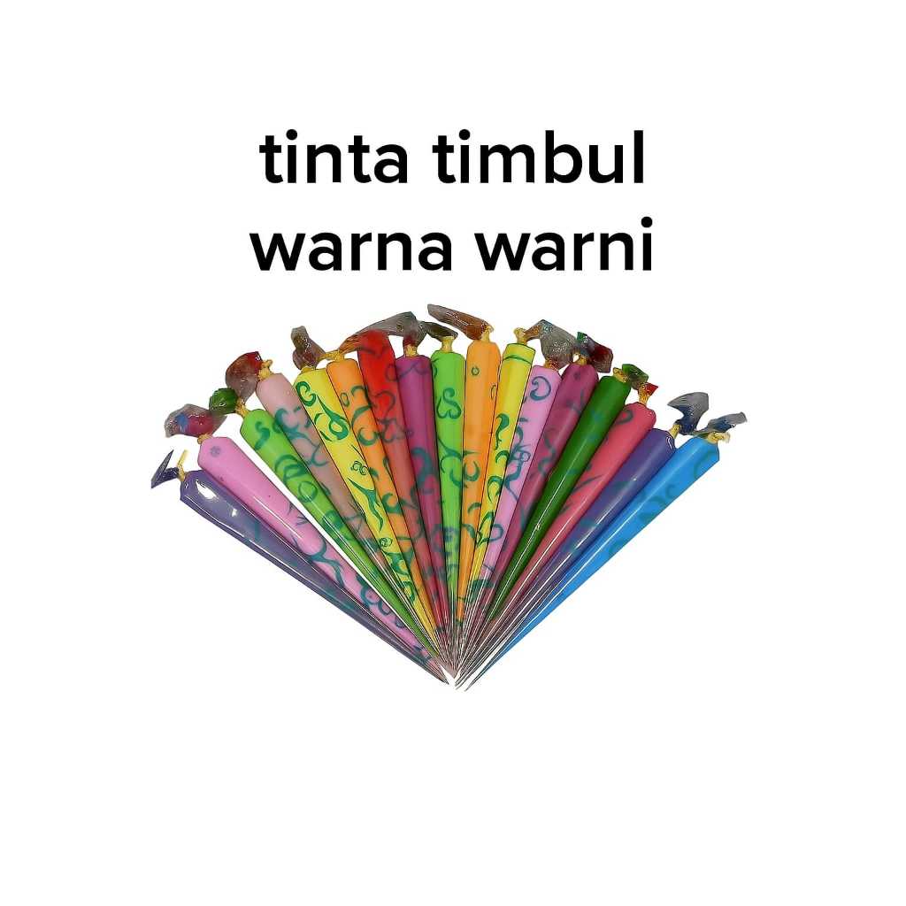 

tinta timbul warna-warni.