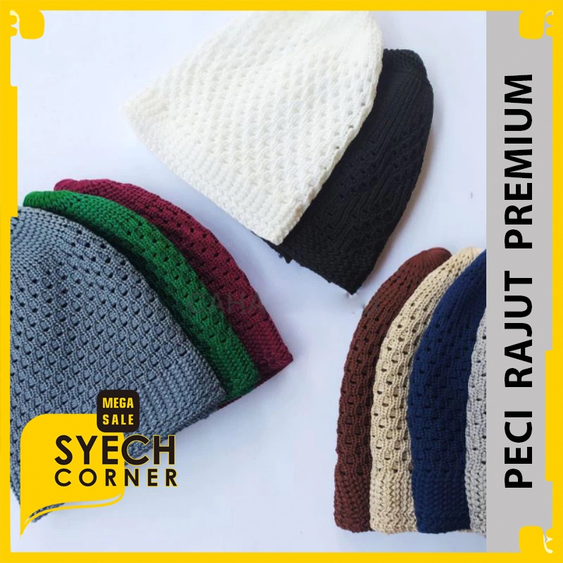 Peci Rajut / Kopiah Rajut / Kopyah Rajut Premium Dewasa Tebal