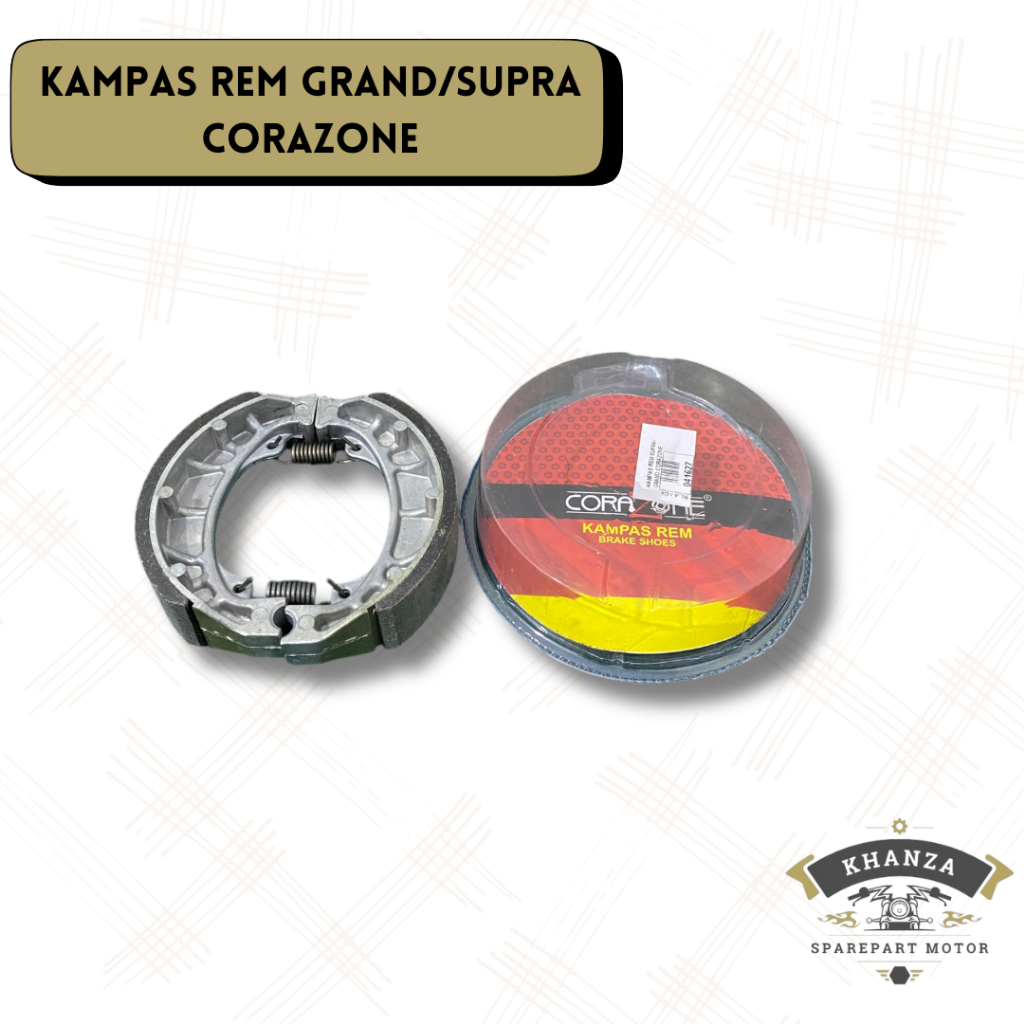CORAZONE Kampas Rem Grand/Supra || Kampas Rem Brake Shoes Honda Grand Supra
