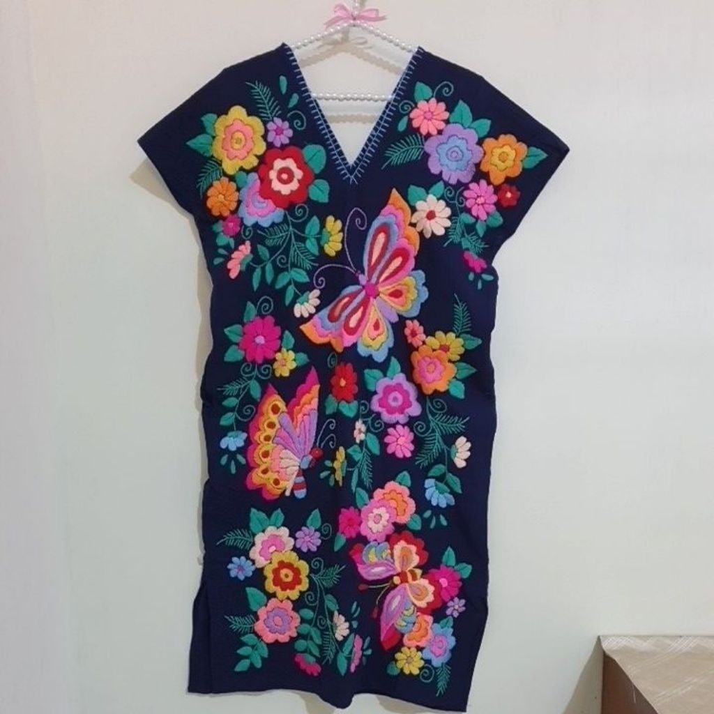 dress katun sulam asli bangkok Chiangmai bukan bordir handmade