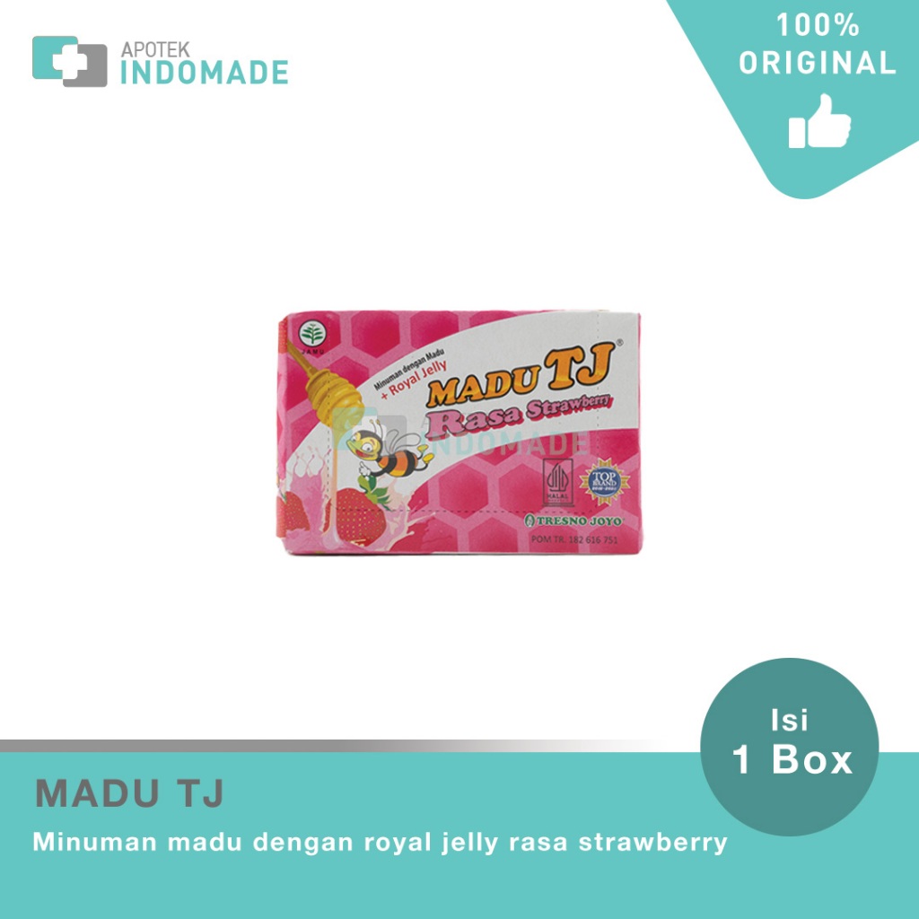 

Madu Tj Rasa Jeruk / Strawberry - 1 Box isi 12 Sachet Madu Tresno Joyo