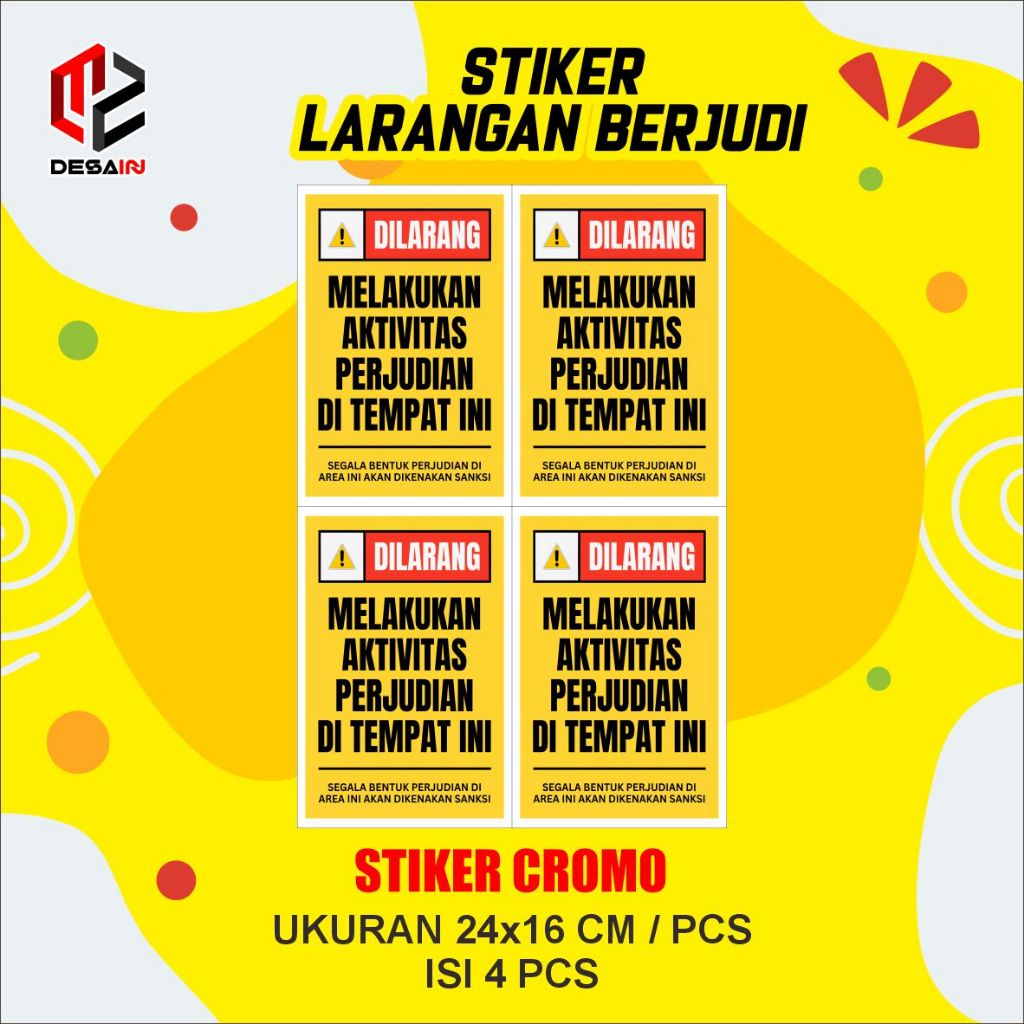 

STIKER DILARANG MELAKUKAN PERJUDIAN