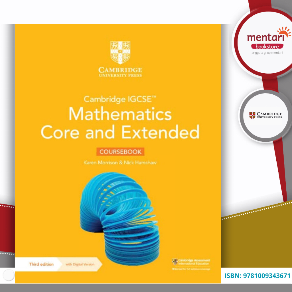 Mentari Bookstore - Cambridge IGCSE Math Core&Extended Coursebook 3rd Edition