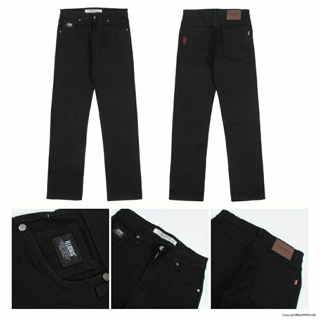 Softjeans Hitam Celana Jeans Pria Slim Fit Celana Dustro Original ILLIONIS REBEL