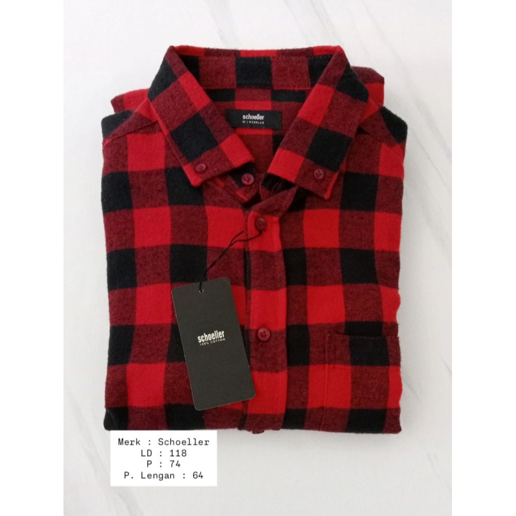 Kemeja Flanel Lengan Panjang merk SCHOELLER